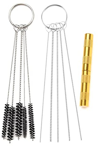 Brosses De Nettoyage Pour Aérographe Aérographe En Acier Inoxydable Avec 5 Brosses Pour Le Nettoyage Des Petits Tubes Aérographes Nettoyeur Brosse À Aiguille Tatouage