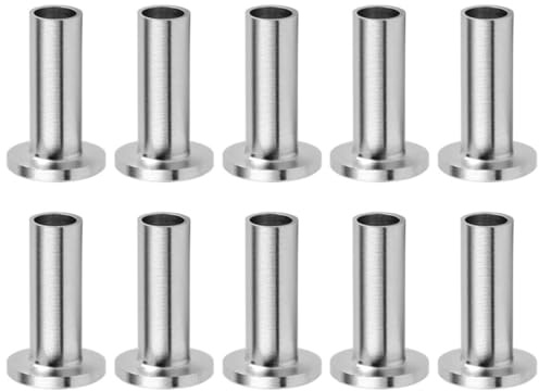 Toddmomy Manchons de Câble Métallique en Acier Inoxydable 316, Kit de 10 Pièces pour Garde-corps à Câbles 1/8, Protection Solide Anti-effilochage pour Terrasse, Clôture et Bricolage