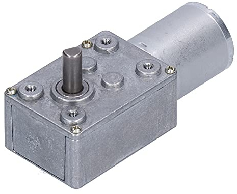 FTVOGUE Moteur JSX1650 370 DC 12 V 2 Tr/min avec Fonction de Verrouillage Automatique pour Ouvre-portes, Treuils Miniatures, Construction en Aluminium et Laiton