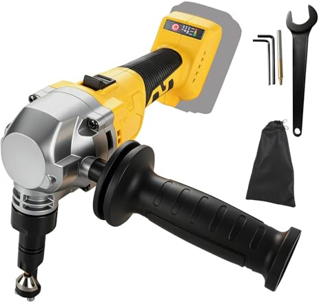 Cordless Metal Nibbler Compatible with Dewalt 18V, 2200RPM 800W Brushless Sheet Steel Cutter, 360° Rotating Blades, 3 Speed for Cutting Stainless Steel, Aluminium Metal (No Battery)
