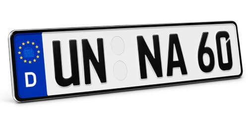 Generisch Wunschkennzeichen 460x110 mm – Kfz-Kennzeichen nach Maß, DIN-Zertifiziert, Hochglänzend Reflektierend & Wetterfest – Individuelles Nummernschild für Auto, Anhänger