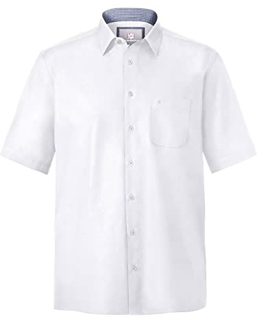 Jan Vanderstorm Kortärmad skjorta för män Meino, Vit, 3XL