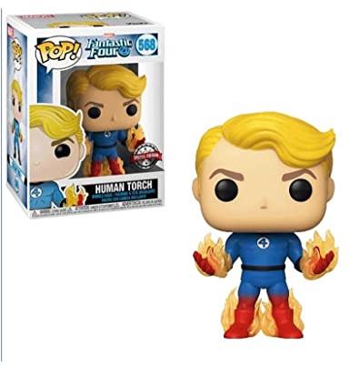 Marvel Funko – 45007 – Funko Pop Fantastic Four – Human Tourch – Wackelkopf Vinyl Figur, 9cm