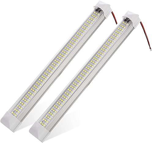 ANYPOWK 12 Volt LED Lichtleiste - Tageslicht 6000K 13,4 Zoll 99 LED 5W 500 Lumen LED Auto Innenraum Lichtleiste mit Schalter für RV Van Boot Anhänger Camper, 2 Stück