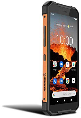 Hammer Explorer PRO Rugged Smartphone, 4G LTE, 5,7 Zoll Full HD + IPS-Bildschirm, 48MP Kamera, IP69 wasserdicht, stoßfest, 5000mAh Akku, 128GB ROM, eSIM, Dual SIM, NFC, UK Version - Orange