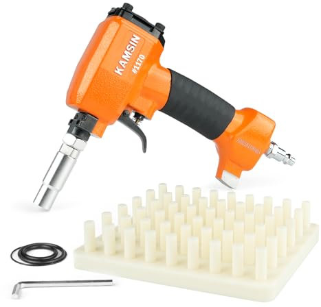 KAMSIN 1170 Pneumatischer Dekorationsnagler - 11,7mm Druckluftbetriebener Tack- & Dekonagler für Tacks, Polsternadeln in Möbeln, Polsterungen & Bastelarbeiten.