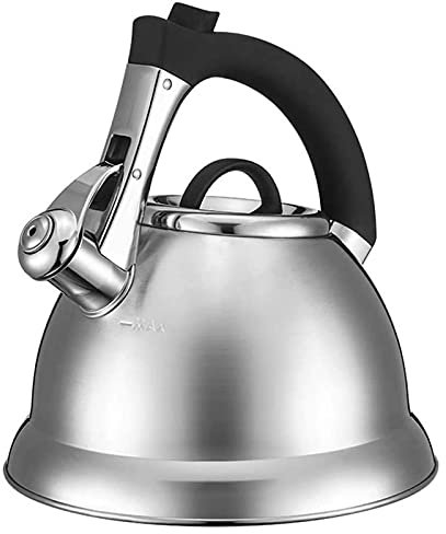 XIXIDIAN Pots à thé pour la cuisinière, bouilloires à thé Plaque de cuiflicite Théière théière en Acier Inoxydable de théière en Acier Inoxydable pour cuisinière Top The Tea Pot 3 litres