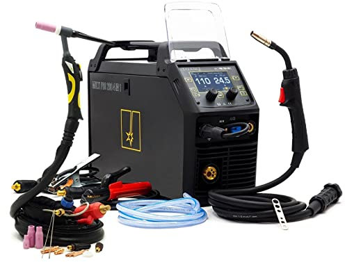 Spartus® Multipro 4 en 1 TIG MIG/MAG Soldadora Synergy Pulse 200 Amp AC/DC Aluminio Acero inoxidable