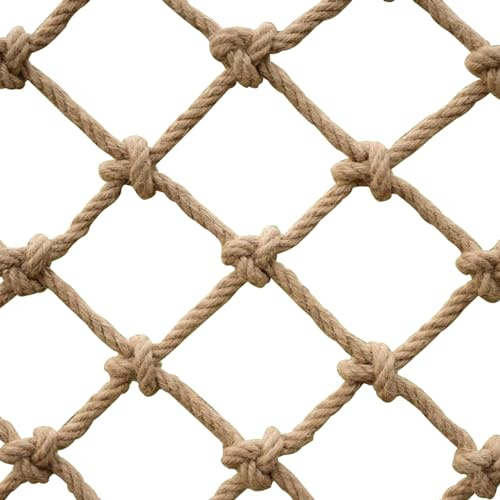 SSWZHANG Rete Protezione Canapa Interni Rete Corda Canapa Rete di Sicurezza per Arrampicata su Casa Sull'Albero Rete di Protezione per Ringhiera del Balcone delle Scale(Size:1 * 1m(3 * 3ft))