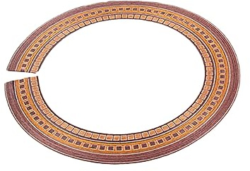 Gitarrenrosettenaufkleber Gxb18 90mm Schalllocheinlage Braun | Leicht Anzubringen, Rückstandsfrei Entfernbar, Passend für Klassische Gitarren