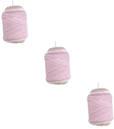 Wollgarn, 3 Rollen geflochtene Decke, Baumwoll-Strickwollgarn, gestrickter Überwurf, Bio-Baumwollgarn, Strickwolle, Matte, Handstrickgarn, dick, weich