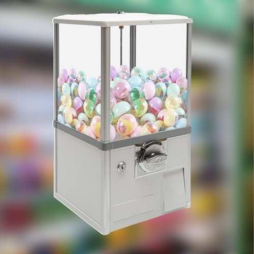 FANYING Vending Machine Small Vending Machine Coin Operated Candy Dispenser Prize Machine Gumball Machine With Keys For Christmas Party,White