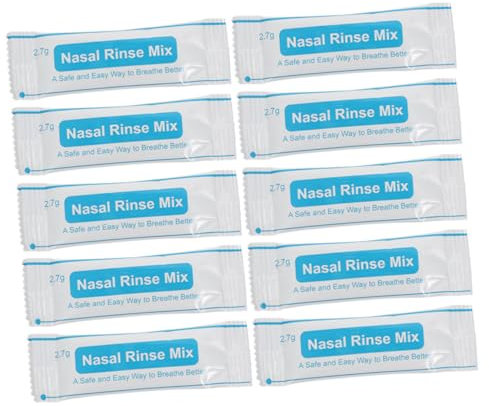 KOMBIUDA Nasal Rinse Salt Packets 2.7g x 40 Sachets Box Instant Nasal Wash Salt Mix for Nose Cleansing Iodine-Free Physiological Saline Fast Dissolving Formula Suitable for Daily Irrigation