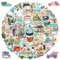 QMLING 100 Stück Scrapbook Stickers, Reise Sticker für Fotoalbum, Wasserfeste Reiseaufkleber, Travel Sticker Urlaub für Journaling Wasserbecher Laptop Handyhülle Bücher