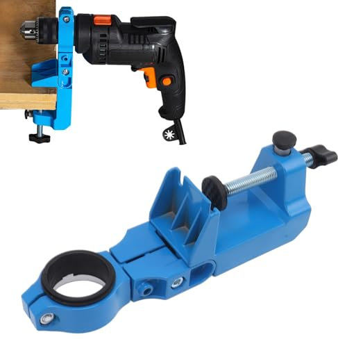 Gsycle Universal Bench Grinder Stand, Adjustable Aluminium Alloy Drill Stand Electric Angle Bench Drill Holder for Garage Workshop