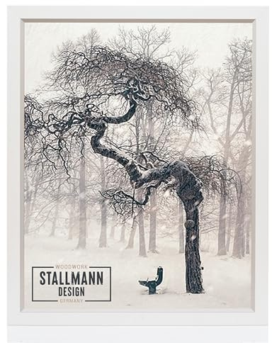 Stallmann Design 'My Frames' Bilderrahmen 75 x 98 cm | Farbe: Weiß-Silber | eleganter Rahmen - weißes Finish - Kante silber