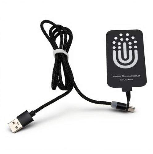 Dünne Drahtlose Lade Empfänger, Q i Modul für Drahtlose Ladegerät Empfänger, Typ C Magnet Absaugung Drahtloser Doppel Lade Empfänger, Auflade Patch Magnet Rücken Patch