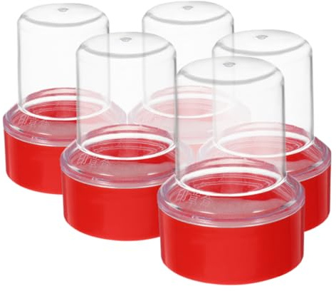 OSALADI 5stücke Stempelset mit Runden Stempelsiegeln aus Kunststoff Durchsichtige Aufbewahrungsbox zum Basteln mit Stempelsiegelhaltern und Plastiksiegelbehältern für Bürobedarf und Schule