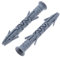 10mm x 80mm Long Plastic Wall Plugs for Screws, Heavy Duty Nylone Anchors, White Dowel Universal Expansion Fixings for Secure Mounting on Brick, Concrete, and Hollow Walls (Pack of 50)