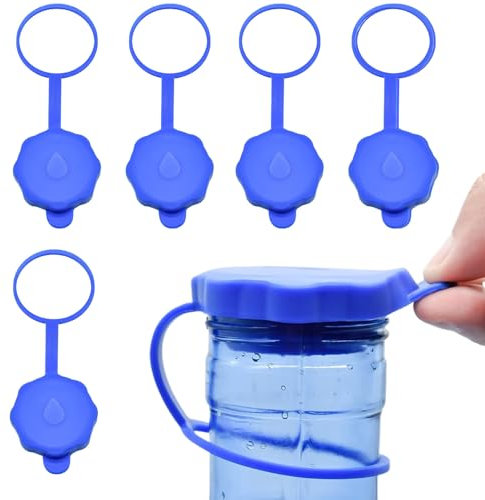 Tapones Para Botellas De Agua | 5 Unidades Tapones De Repuesto - Cubierta De Silicona Antifugas Reutilizable Para Garrafas De 19 Litros Acampadas Viajes Actividades