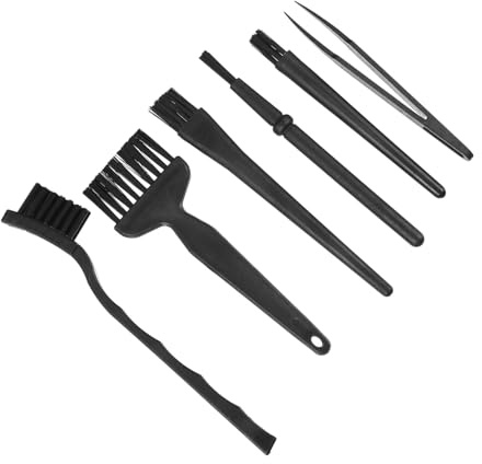 Gatuida Kit di Pulizia Antistatico per Computer Spazzola in Pvc e Pinzetta 6 Pezzi per Rimuovere Polvere da Tastiere e Dispositivi Elettronici Interni