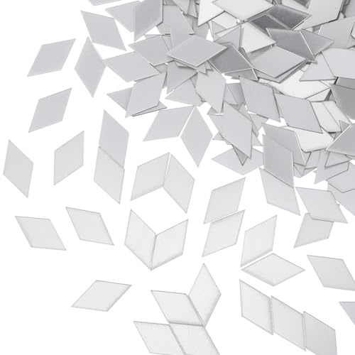 Kleine Spiegel Zum Basteln Handwerk 200 Stück Mini Spiegelstücke Selbstklebende Diy Mosaikfliesen Selbstklebend Raute Diamant Bastelspiegel Mosaik Glasspiegel Glasspiegelfliese für Zuhause Wandkunst