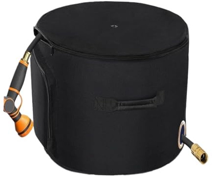 Soporte de manguera de jardín - Pot de almacenamiento al aire libre, Bolsa de transporte de Oxford | Contenedor de organización de servicio pesado para balcones Patios Patios Almacios Garatos Patillos