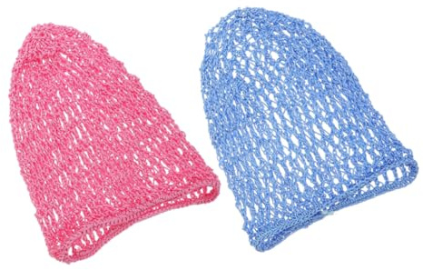 LRXIYODE 2 STÜCK Damen Häkel haarnetz zum Schlafen Atmungsaktiv Sicheres Sitzen Fein Gearbeitetes Mesh haarnetz für Langes Haar Schützt vor Frizz und Verheddern für Nacht und Alltag