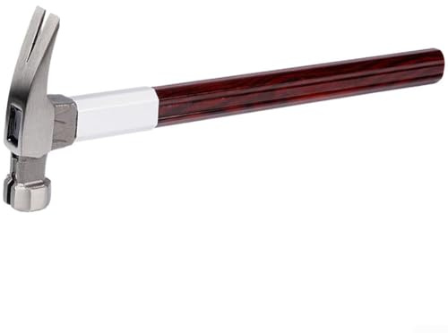 Martello da carpenteria curvo professionale di grado 15, 20,3 cm, con testa magnetica e impugnatura isolata, per lavori di falegnameria e riparazione (curvo, 368,5 g)