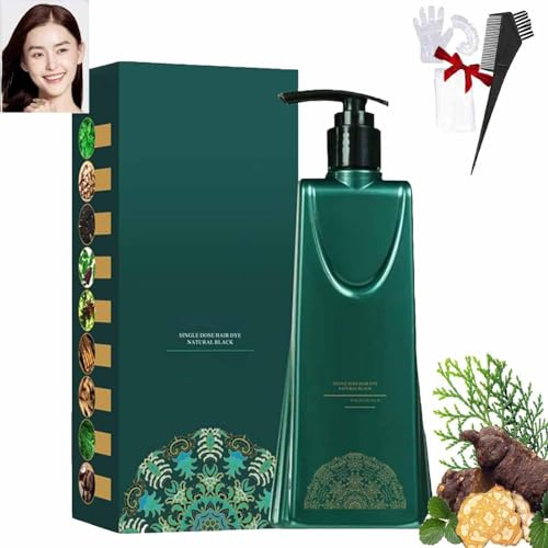 Set Di Tinture Per Capelli A Lunga Durata Con Formula Delicata,Crema Colorante Per Capelli A Base Vegetale,Con Shampoo Naturale Nutriente,Naturale Per Coprire I Capelli Grigi (Castano, taglia)