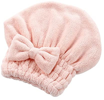 Thickened Cartoon Microfiber Hair Quick-Drying Cap Wrapped Towel Bow Shower Cap Bath Sauna spa Hair Set(Black-JoJo's Bizarre Adventure1)