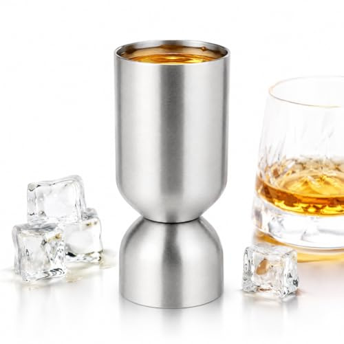 Jigger Misurino Cocktail 15/30ml - Dosatore Professionale per Gin and Tonic e Mixology - Misurino Doppio in Acciaio Inox per Dosaggio Preciso Liquori - Accessorio Barman e Regalo Gin Lovers