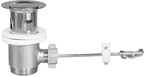 NEG Design Ablaufventil NX22B Push-Up-Ventil für Waschbecken mit Überlauf (inkl. Exzenter-Gestänge-Vorbereitung)