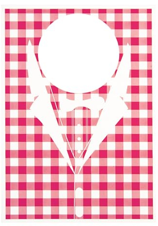 Mank GmbH Lätzchen für Erwachsene Karo Rot – 42x60 cm – 100 Stück – Einweg Lätzchen aus saugstarkem Vlies Material – Hygienischer Schutz für Pflege, Senioren & Gastronomie