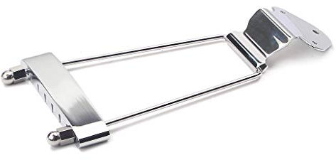 Alnicov 6-saitiger Trapez-Saitenhalter für Jazz-Archtop-Gitarre, Ersatz – Chrom
