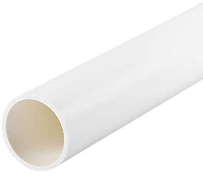 sourcing map Tube PVC Rigide Blanc 28mm ID 32mm OD 50cm Tuyau PVC Pipe | Résistant aux Chocs, pour Conduites d'Eau Artisanat Décoration et Gaines de Câbles