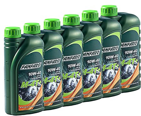 Motoröl FANFARO M-4T+ 10W-40 API SL Motorrad 6 X 1 Liter