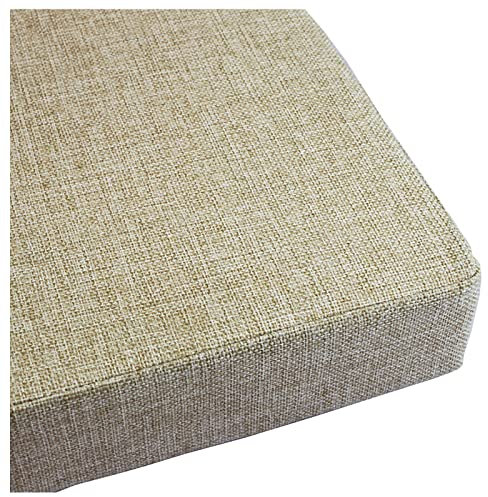 Bankauflage Sitzkissen Stuhlauflage Sitzpolster für Bank,Gartenschaukeln,Sitz,Garderobensitzbank Schuhbank mit Reißverschluss 10cm Gepolstert Bank Kissen 20 Farben 20 Größen-Light brown 200x40x10cm(79