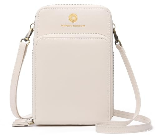 SENDEFN Handytasche zum Umhängen - Handy Umhängetasche Damen Handytasche Leder Handytasche mit Geldbörse zum Umhängen mit Kartenfächer Abnehmbar Schultergurt für Handy