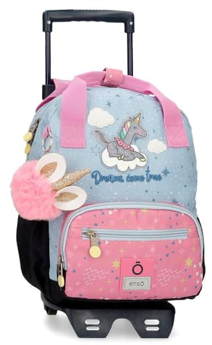 Enso Dreams come true Mochila Preescolar con Carro Multicolor 23 cm x 28 cm x 10 cm Poliéster