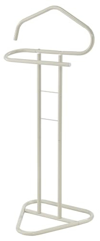 IDIMEX Herrendiener CAMILO, Beige - moderner Kleiderständer aus Metall, mit Hosenbügel und Sackohalter, stummer Damen Diener für Schlafzimmer, freistehend