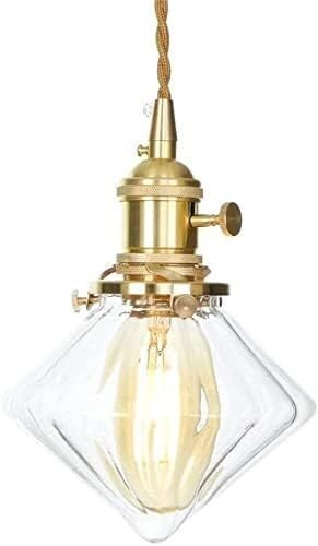 Industrial Pendant Light Fitting Glass Shade Hanging lamp Ceiling Light Bathroom Brass Pendant Light Chandelier Fixtures Ceiling Fitting Lights Lighting Industrial Rustic V-intage Decoration