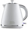 Daewoo Stirling Collection, 1.7 Litre Pyramid Kettle Filling Up To 7 Cups With 360° Swivel Base And Fully Removable Lid, User Friendly, Easy Cleaning, Safety Features, Stainless Steel, White