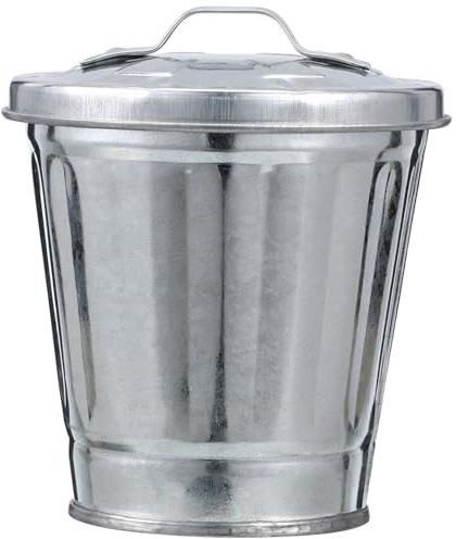 PRETYZOOM Mini Tischabfalleimer Mit Deckel 3.7 Zoll Kleiner Desktop Mülleimer Metall Aufbewahrungsbehälter Für Büro Küche Bad Vielseitiger Müllbehälter
