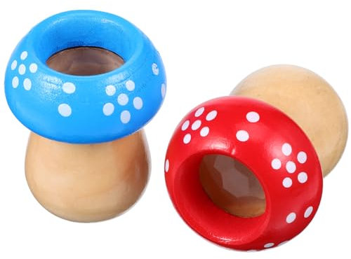 Gadpiparty 2 Stück Pilzförmiges Kaleidoskop Für Kinder Rotierendes Kaleidoskop Aus Holz Spielzeug Klassische Kaleidoskope Lustiges Pädagogisches Beobachtungsspielzeug Partyzubehör (Zufällige