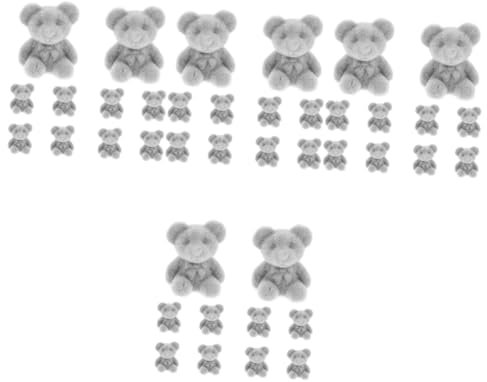 Alasum 40stücke Mini Flockenbären Süße Deko-Figuren Für Hochzeiten Partys Und Kompakte Und Langlebige Miniatur-bären Für Garten Und Tischdeko