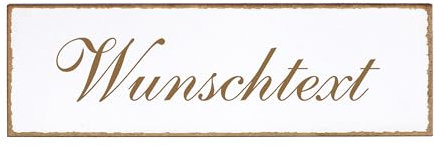 Dekolando Deko Türschild - Wunschtext - Schild 150 x 50 mm - Schilder Türschilder Namensschilder Wohnung selbstklebend Holzschild Tür Holzschilder
