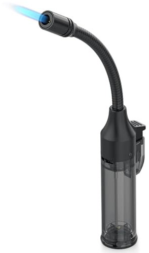 Maxfire Long Flexible Jet Flame Torch Lighter - Refillable Windproof for BBQ, Kitchen, Gas Hob