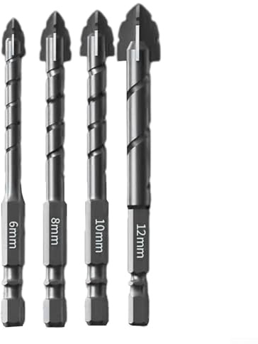 Brocas excéntricas eficientes para las tejas de cristal 4pcs fijadas con el material del carburo para el uso durable