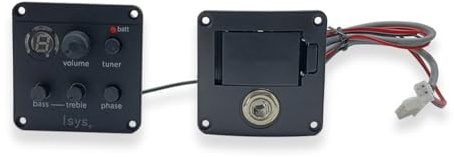 Junterone Akustikgitarren-Tonabnehmer ISYS+ EQ Preamp-System für Akustikgitarrenverstärker, Einstellbarer Sound, Gitarrenzubehör